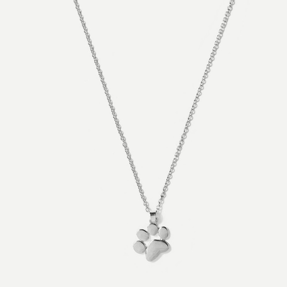 GOLD OR SILVER -FUR BABY PAW NECKLACE - Picture 3 of 5